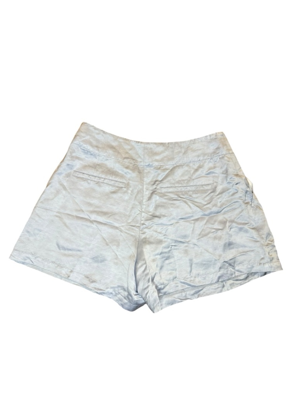 A.L.C. Pale Blue High-Waist Pleated Bermuda Shorts - Picture 6 of 6